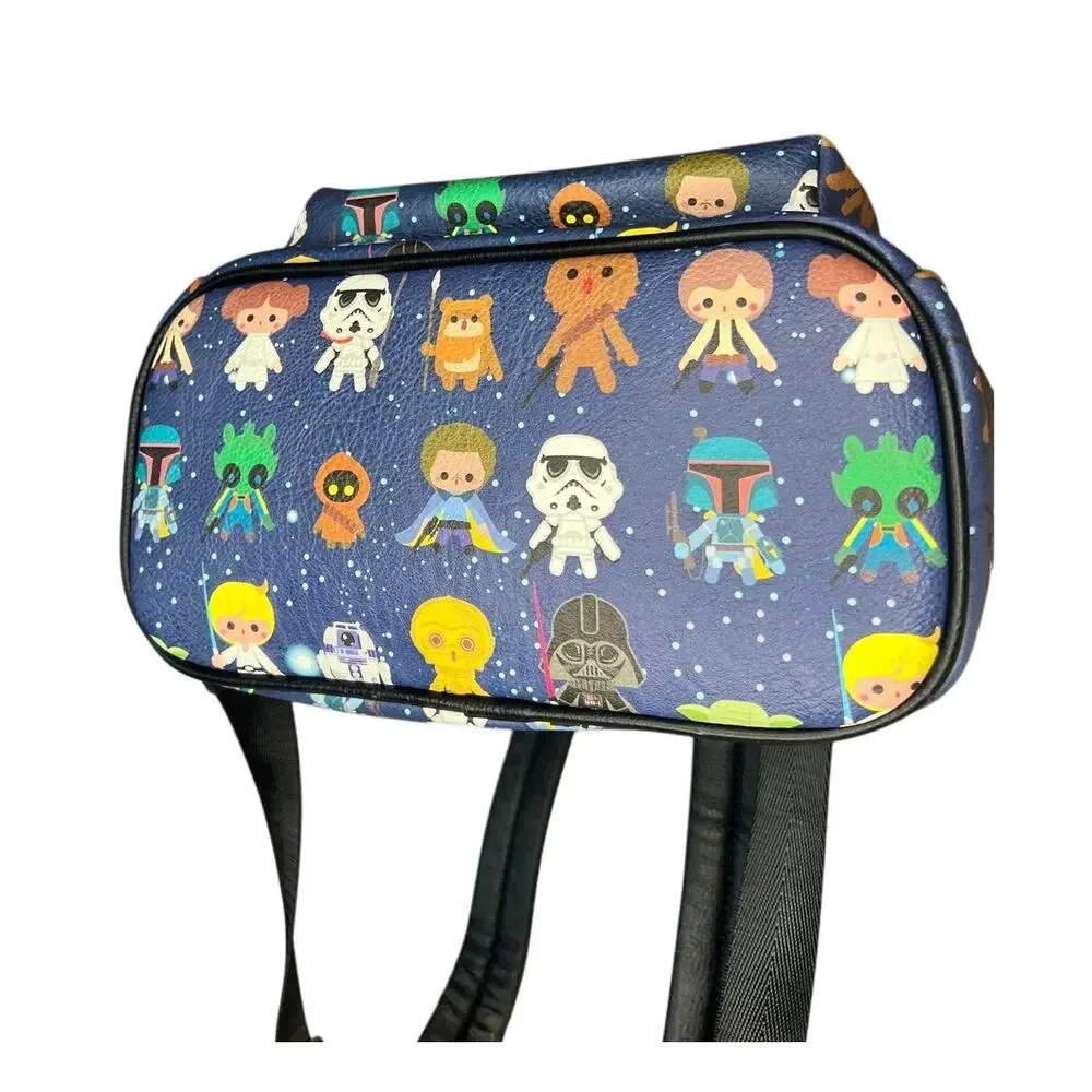 Loungefly Star Wars Chibi Mini Backpack Galaxy Print Collector Bag